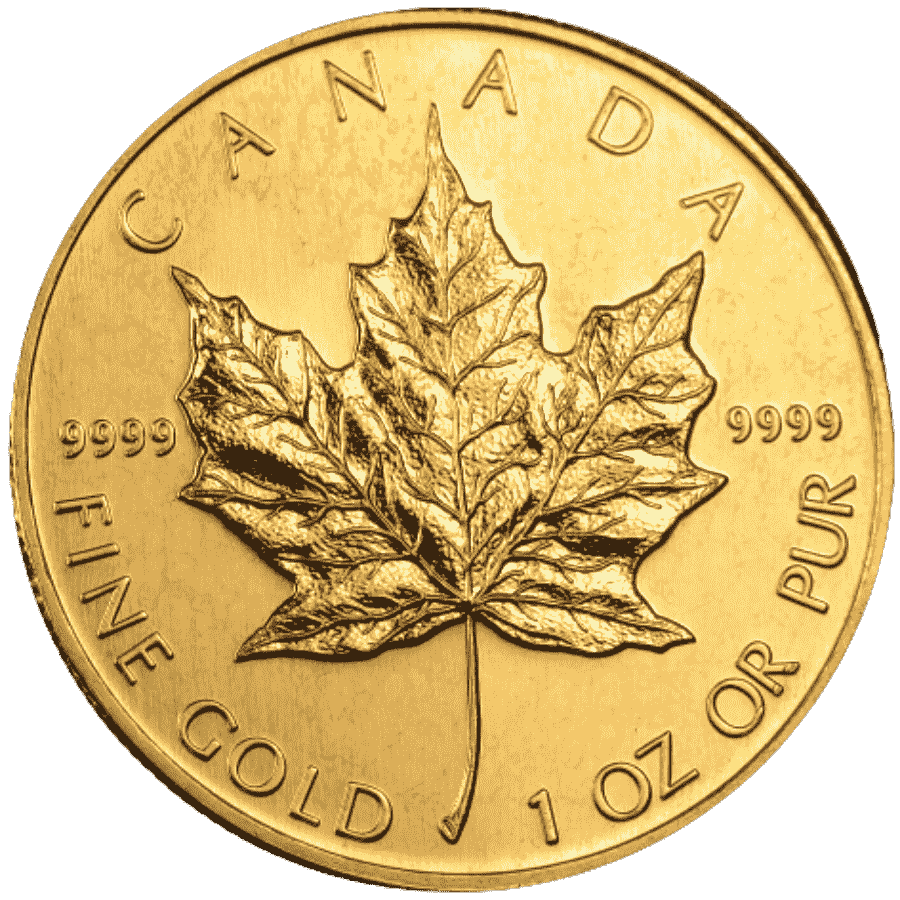 Picture of 1992 1oz Canadian Maple BU Gold Coin 